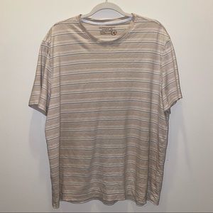 White & tan stripped t-shirt